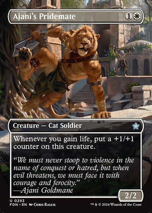 Ajani's Pridemate (Borderless) (293) [Foundations]