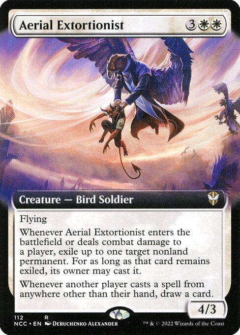 Aerial Extortionist (112) [New Capenna Commander] [Extended Art]