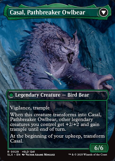 Casal, Lurkwood Pathfinder // Casal, Pathbreaker Owlbear (29) [Universes Within]