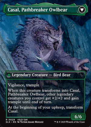Casal, Lurkwood Pathfinder // Casal, Pathbreaker Owlbear (29) [Universes Within] Reverse