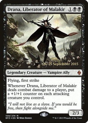 Drana, Liberator of Malakir (109s) [Battle for Zendikar Promos]