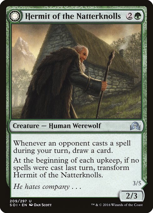 Hermit of the Natterknolls // Lone Wolf of the Natterknolls (209) [Shadows over Innistrad]