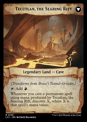 Brass's Tunnel-Grinder // Tecutlan, the Searing Rift (135) [The Lost Caverns of Ixalan] Reverse