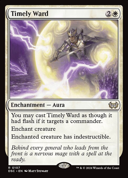 Timely Ward (107) [Duskmourn: House of Horror Commander]