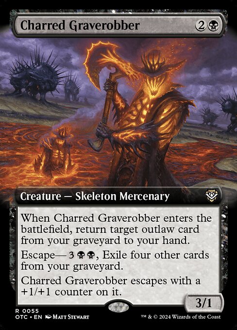 Charred Graverobber (55) [Outlaws of Thunder Junction Commander]