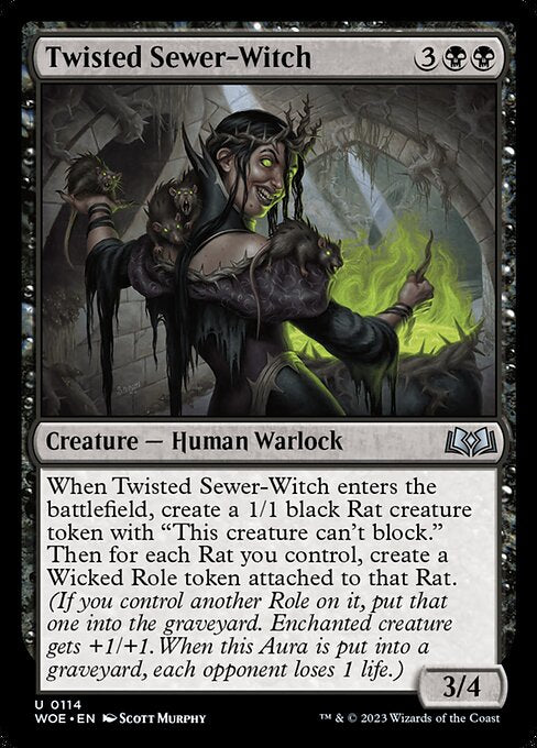 Twisted Sewer-Witch (114) [Wilds of Eldraine]