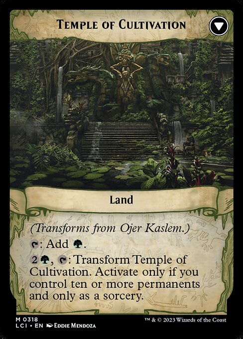 Ojer Kaslem, Deepest Growth // Temple of Cultivation (318) [The Lost Caverns of Ixalan] [Showcase] Reverse
