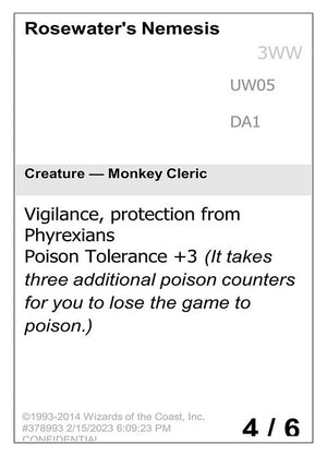 Rosewater's Nemesis (UW05) [Unknown Event]