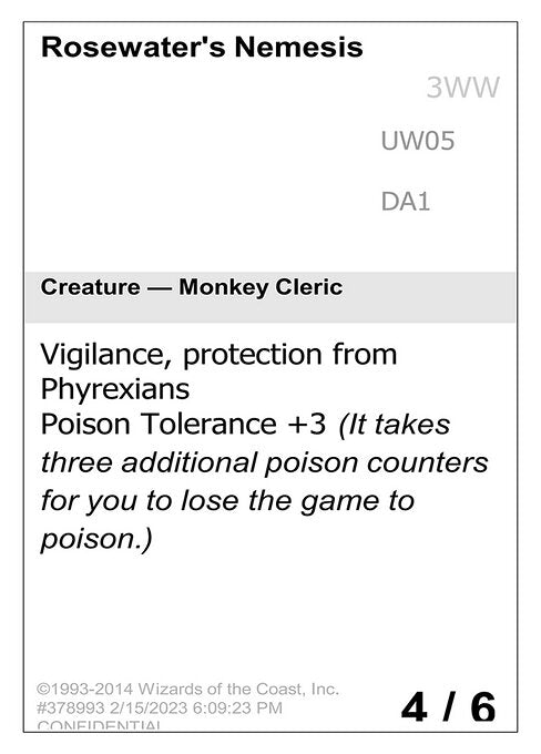 Rosewater's Nemesis (UW05) [Unknown Event]