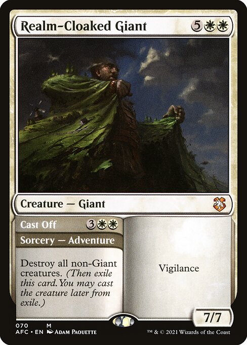 Realm-Cloaked Giant // Cast Off (70) [Forgotten Realms Commander]