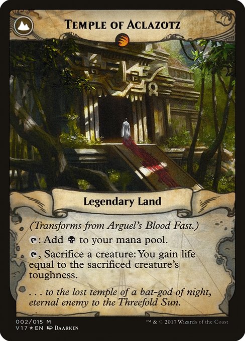 Arguel's Blood Fast // Temple of Aclazotz (2) [From the Vault: Transform]
