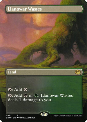 Llanowar Wastes (299) [The Brothers' War] [Borderless]