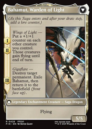 Dion, Bahamut's Dominant // Bahamut, Warden of Light (428) [Final Fantasy] Reverse