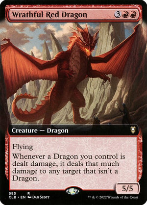 Wrathful Red Dragon (585) [Commander Legends: Battle for Baldur's Gate] [Extended Art]