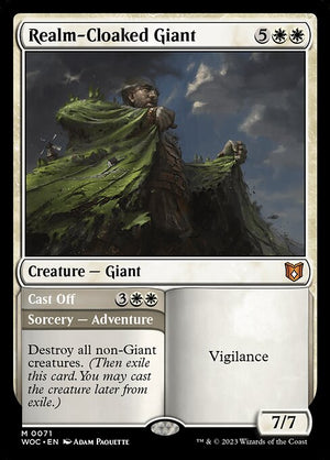 Realm-Cloaked Giant // Cast Off (71) [Wilds of Eldraine Commander]