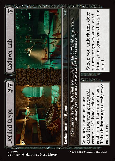 Defiled Crypt // Cadaver Lab (91) [Duskmourn: House of Horror]