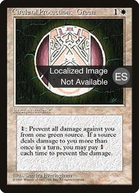 Circle of Protection: Green (16) [Fourth Edition Foreign Black Border]