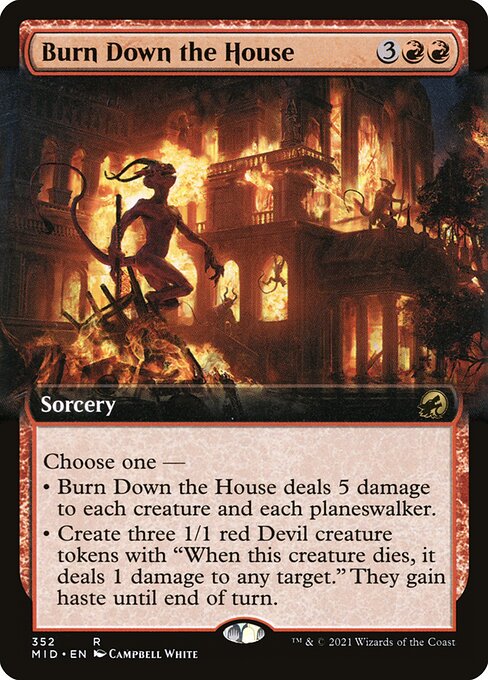 Burn Down the House (352) [Innistrad: Midnight Hunt] [Extended Art]