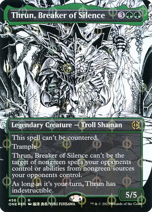 Thrun, Breaker of Silence (456) [Phyrexia: All Will Be One] [Showcase, Borderless]