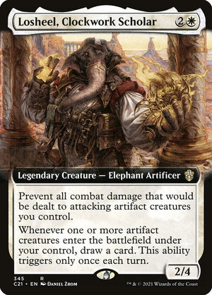 Losheel, Clockwork Scholar (345) [Commander 2021] [Extended Art]