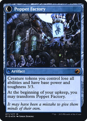 Poppet Stitcher // Poppet Factory (71s) [Innistrad: Midnight Hunt Promos] Reverse