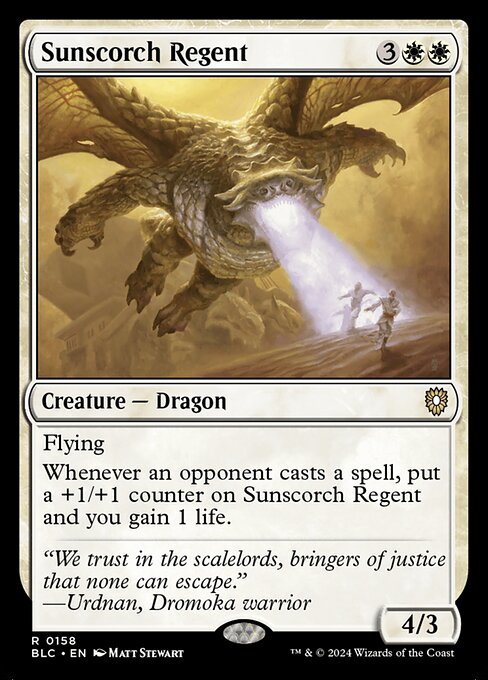 Sunscorch Regent (158) [Bloomburrow Commander]