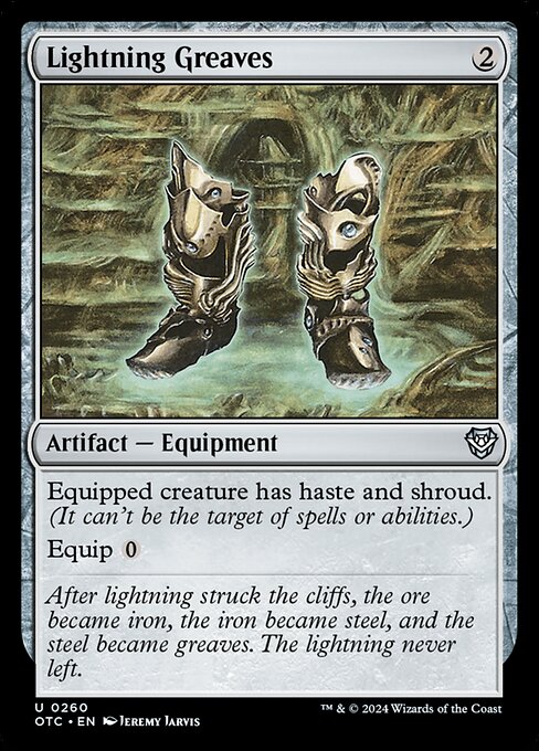 Lightning Greaves (260) [Outlaws of Thunder Junction Commander]