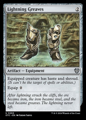 Lightning Greaves (260) [Outlaws of Thunder Junction Commander]