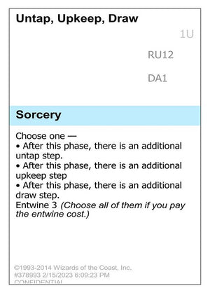 Untap, Upkeep, Draw (RU12) [Unknown Event]