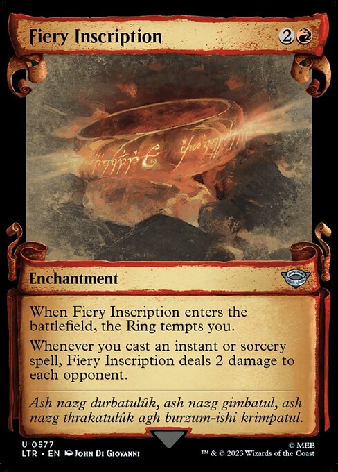 Fiery Inscription (577) [The Lord of the Rings: Tales of Middle-earth] [Showcase]