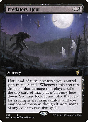 Predators' Hour (59) [Crimson Vow Commander] [Extended Art]