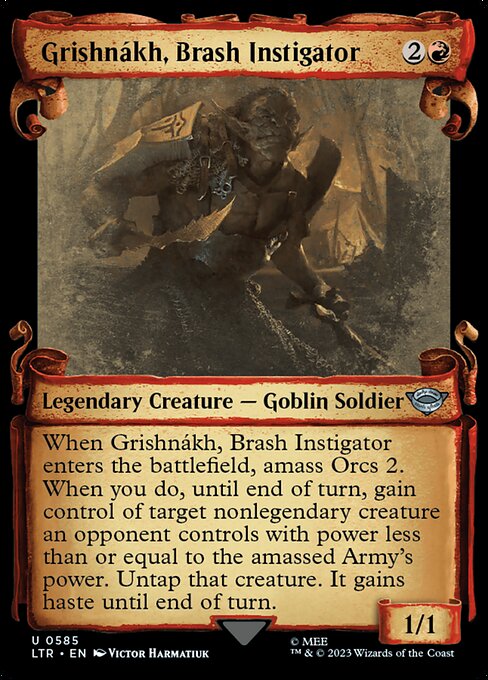 Grishnákh, Brash Instigator (585) [The Lord of the Rings: Tales of Middle-earth] [Showcase]