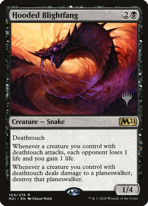 Hooded Blightfang (104p) [Core Set 2021 Promos]