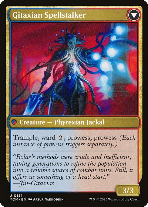 Khenra Spellspear // Gitaxian Spellstalker (151) [March of the Machine] Reverse