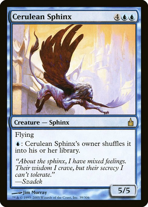 Cerulean Sphinx (39) [Ravnica: City of Guilds]