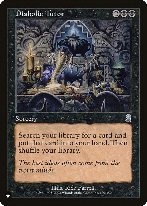 Diabolic Tutor (ODY-129) [The List]