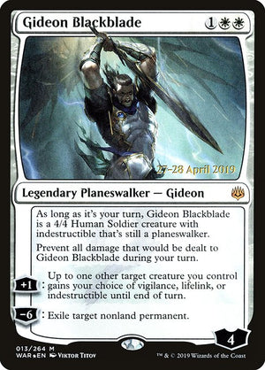 Gideon Blackblade (13s) [War of the Spark Promos]