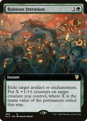Ruinous Intrusion (66) [Midnight Hunt Commander] [Extended Art]