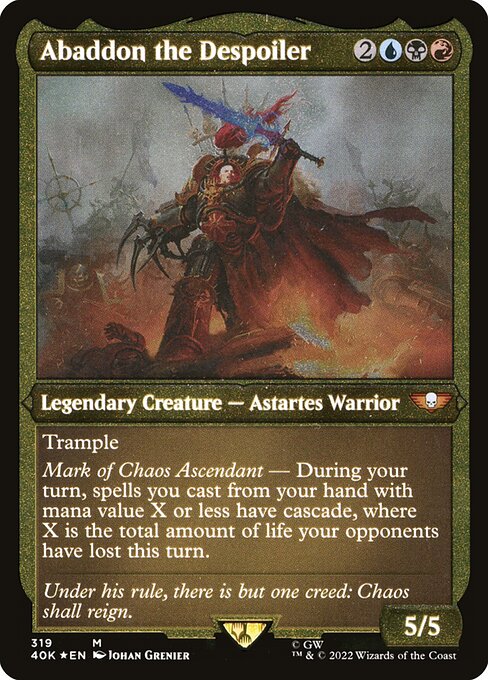 Abaddon the Despoiler (319) [Warhammer 40,000 Commander] [Etched]