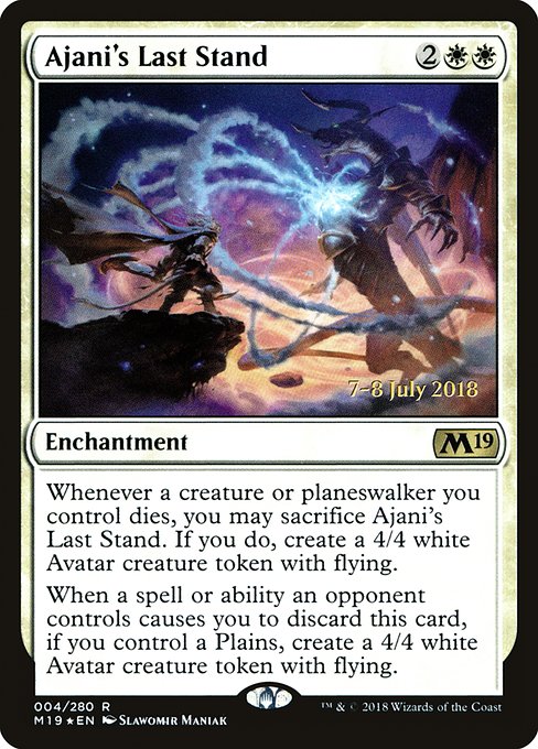 Ajani's Last Stand (4s) [Core Set 2019 Promos]