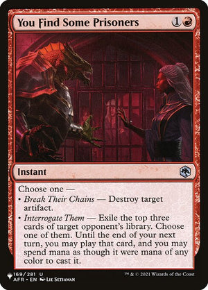 You Find Some Prisoners (AFR-169) [The List]