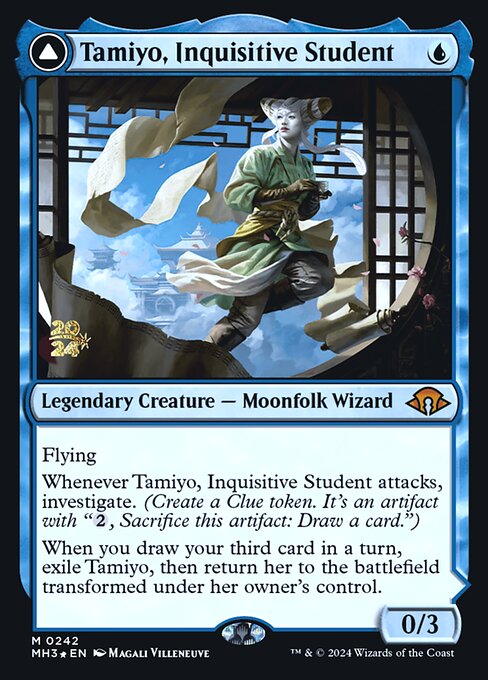 Tamiyo, Inquisitive Student // Tamiyo, Seasoned Scholar (242s) [Modern Horizons 3 Promos]