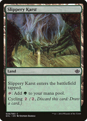 Slippery Karst (26) [Duel Decks Anthology: Garruk vs. Liliana]