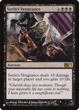 Sorin's Vengeance (M12-111) [The List]