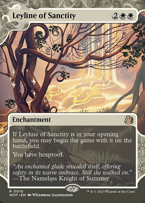 Leyline of Sanctity (10) [Wilds of Eldraine: Enchanting Tales] [Showcase, Borderless]