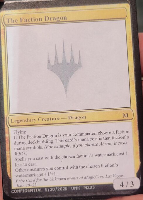 The Faction Dragon (MZ03a) [Unknown Event]