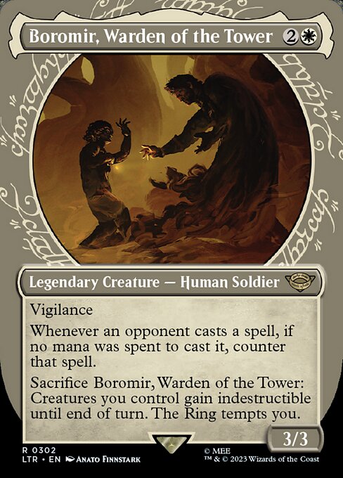 Boromir, Warden of the Tower (302) [The Lord of the Rings: Tales of Middle-earth] [Showcase, Borderless]