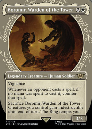 Boromir, Warden of the Tower (302) [The Lord of the Rings: Tales of Middle-earth] [Showcase, Borderless]