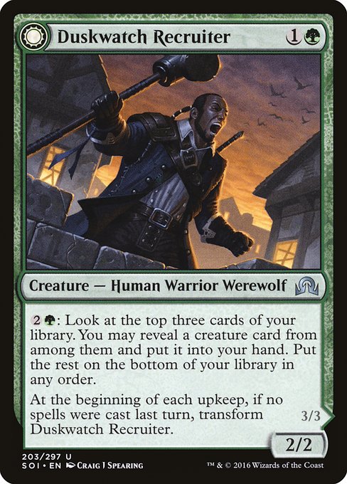 Duskwatch Recruiter // Krallenhorde Howler (203) [Shadows over Innistrad]