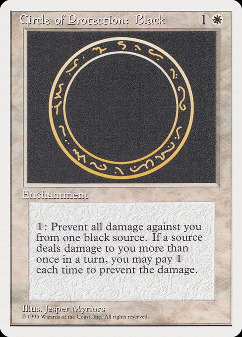 Circle of Protection: Black (2) [Rivals Quick Start Set]